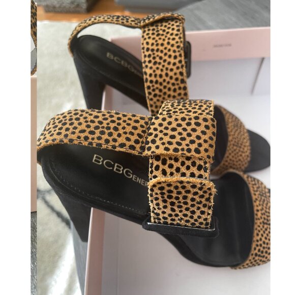 BCBGENERATION CHEETAH - SUEDE CHEETAH PRINT W/SUEDE HEEL SIZE 8.5 - Picture 9 of 9